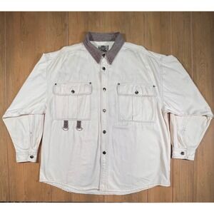 Vtg 90's Exhaust URBAN Clothing HIP HOP Szxl Streetwear Jacket BIGGIE Denim Coat